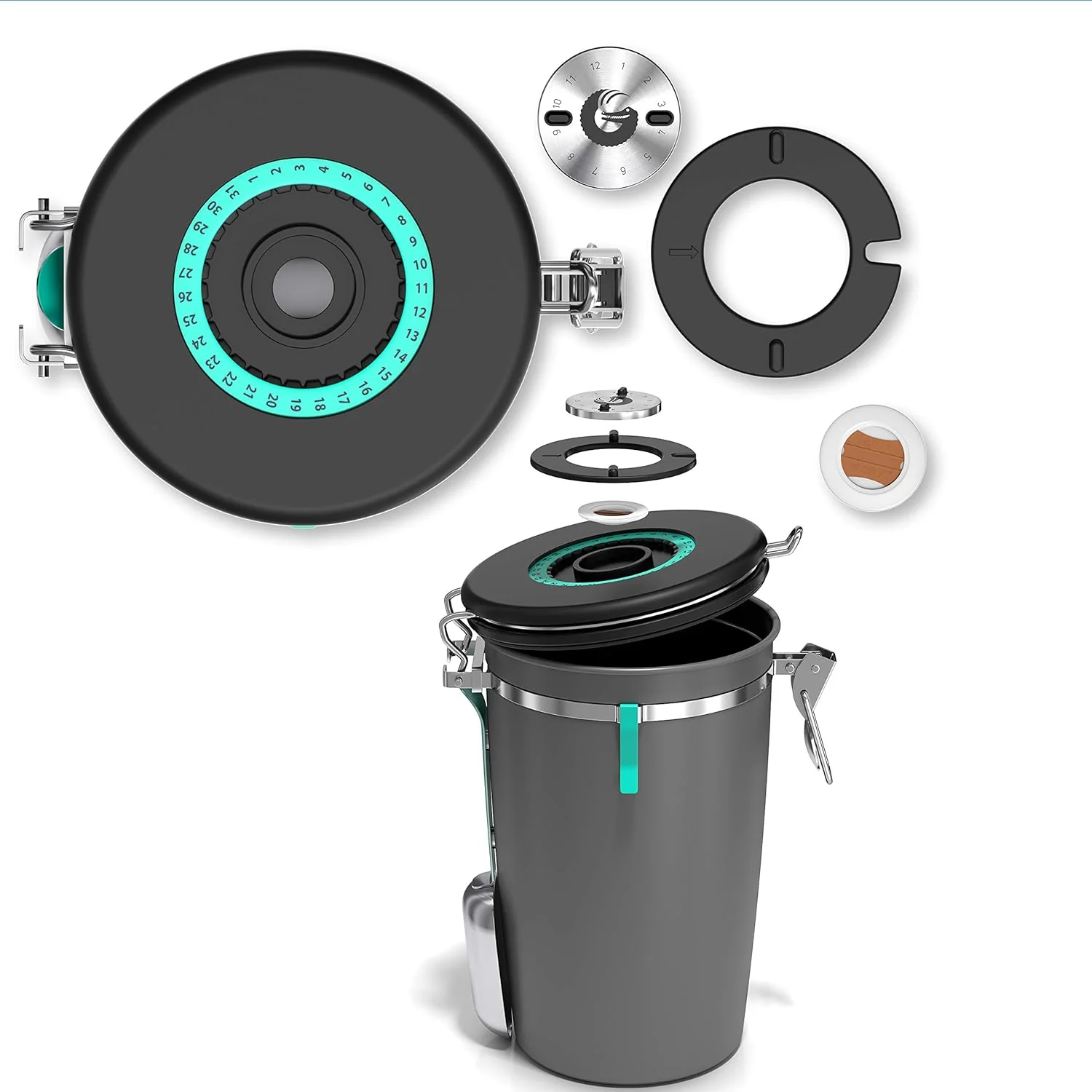 Coffee Gator Specialist Grey Coffee Storage Cannister - large - Image 6