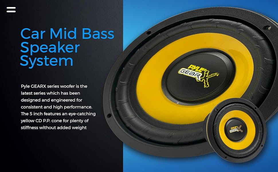 Pyle PLG54 200W 5 inch Mid Bass Woofer Driver Single - Image 3